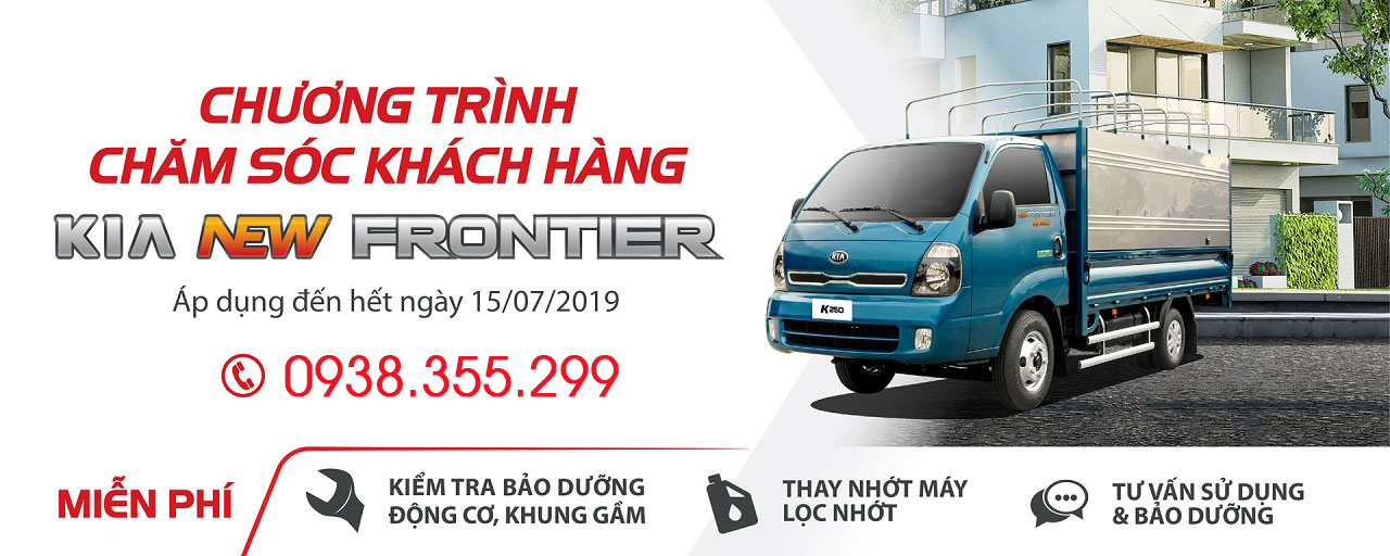 Chương trình CSKH bảo dưỡng miễn phí dòng xe New Kia Frontier (K200/K250) Euro4.