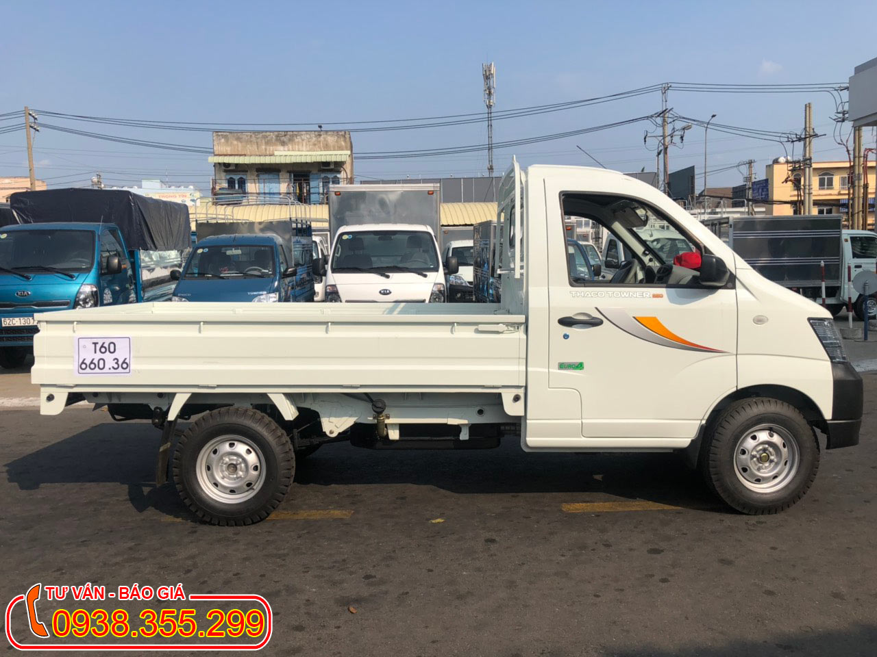 Xe tải TOWNER 990 thùng mui bạt 990Kg  giaxetaithacovn